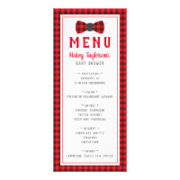 Little Man Menu Card, Baby Shower