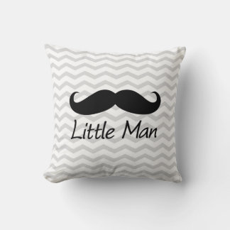 Little Man Moustache Chevron Cute Boys Cushion