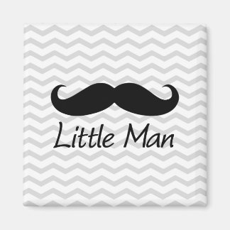 Little Man Moustache Chevron Cute Boys Magnet