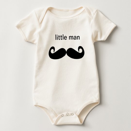 Little Man Moustache Infant Sleeper Shirt