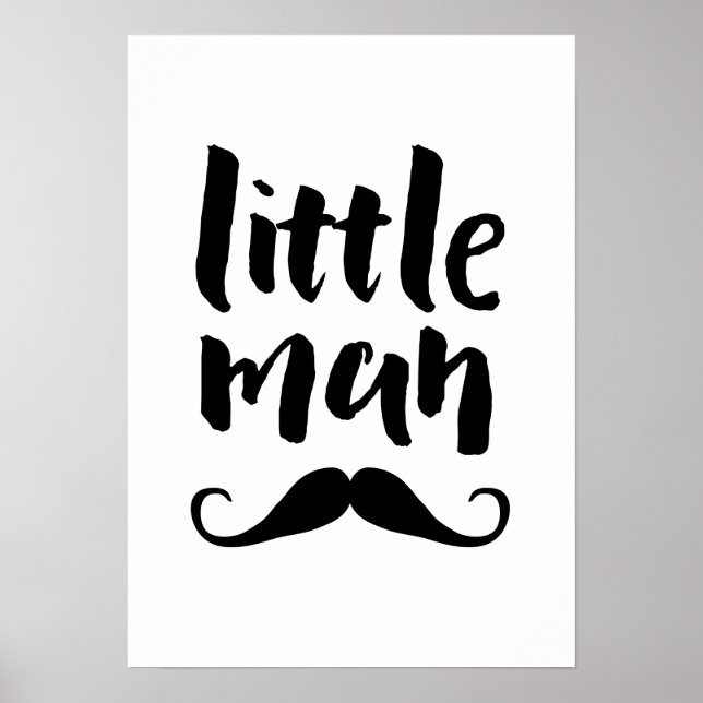 Little man moustache kids print poster (Front)