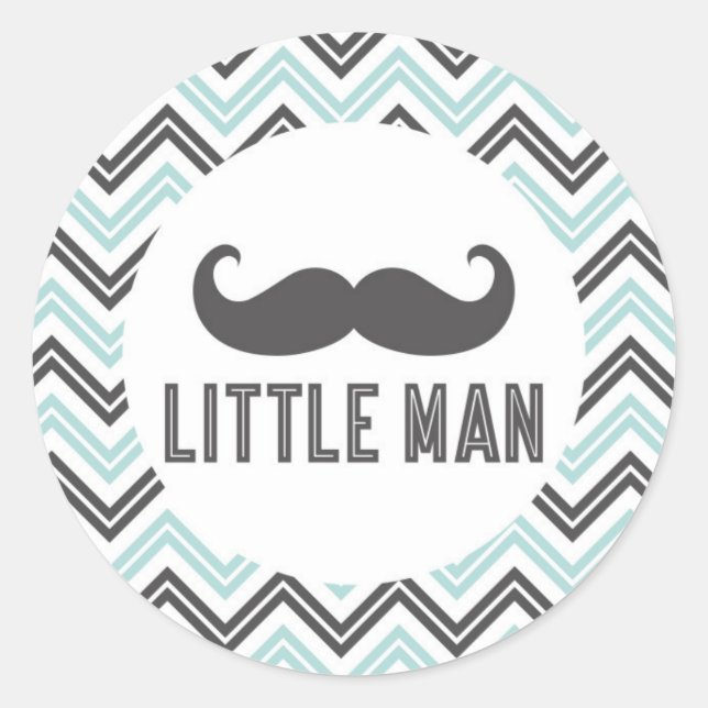 Little Man Moustache Sticker (Front)