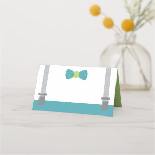 Little Man Place Cards, Food Cards