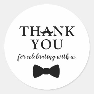 Little Man sticker, Boy baby shower Classic Round Sticker