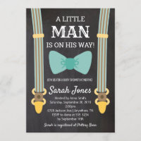 Little Man Suspenders Baby Shower Boy Baby Shower