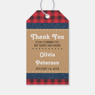 Little Man Thank You Tag, Lumberjack Gift Tags