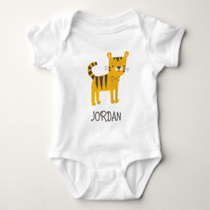 Little Man   Tiger Bow Tie Baby Bodysuit
