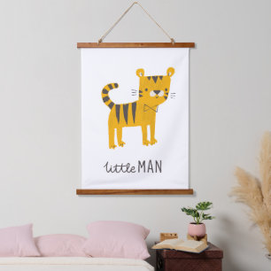 Little Man   Tiger Bow Tie Hanging Tapestry