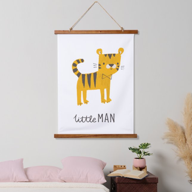 Little Man | Tiger Bow Tie Hanging Tapestry (Bedroom)