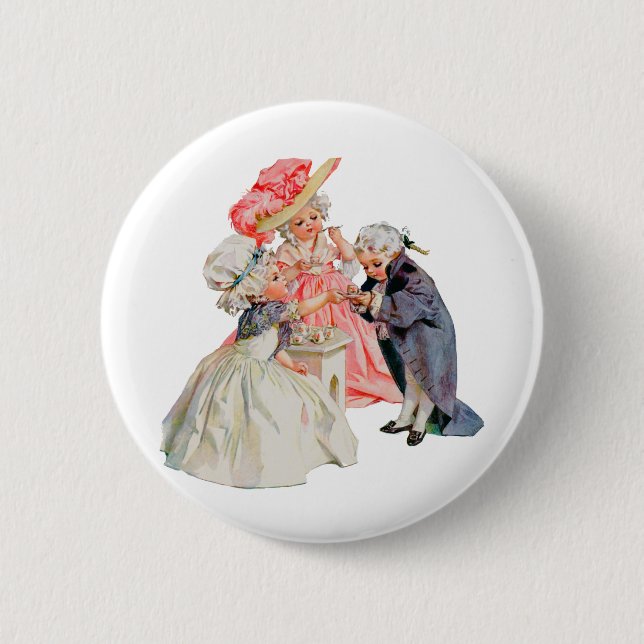 Little Martha Washington's Tea Party 6 Cm Round Badge (Front)