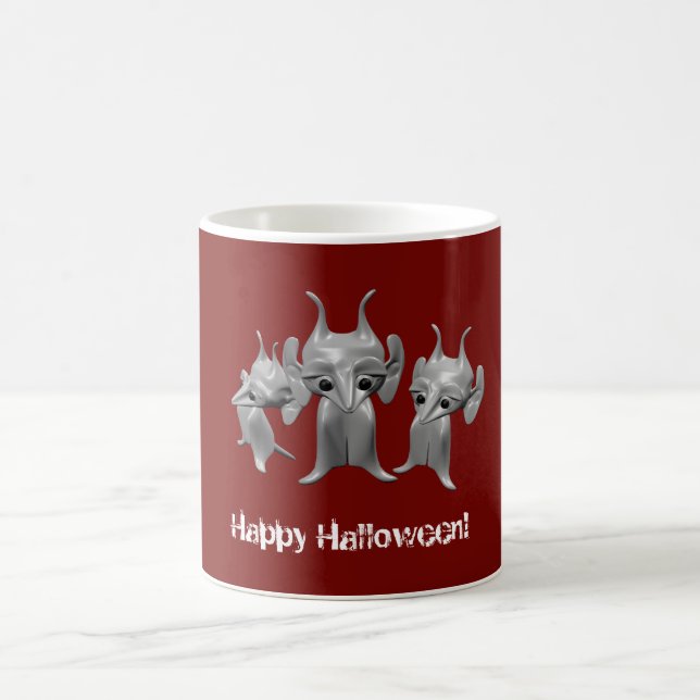 Little Martians,Happy Halloween ,personalised Coffee Mug (Center)