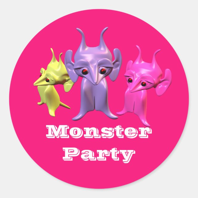 Little Martians, personalised for children. Classic Round Sticker (Front)