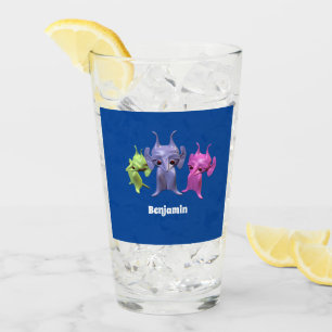 Little Martians, personalised for children. Glass