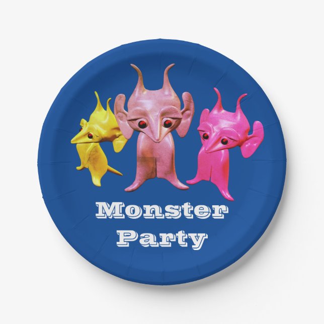 Little Martians, personalised for children. Paper Plate (Front)