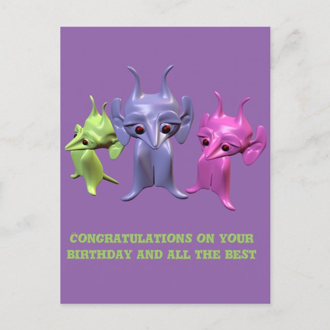 Little Martians Postcard (Front)