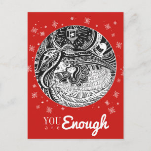 Little Match Girl Angel Red Postcard
