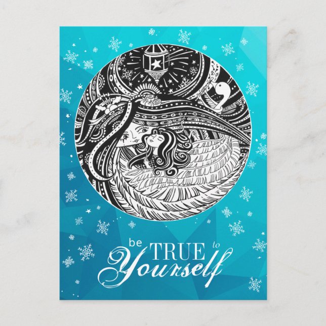 Little Match Girl | Turqoise Postcard (Front)