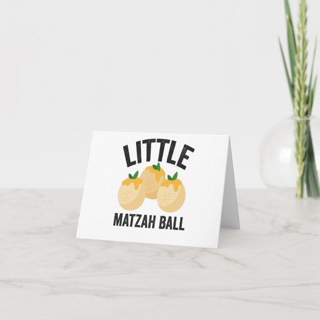 Little Matzah Ball Funny Jewish Hanukkah Gift  Thank You Card (Front)