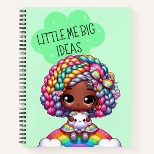 Little Me Big Ideas – Cute Chibi Girl Green Notebook