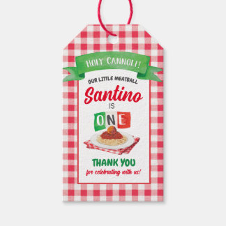 Little MEATBALL 1st BIRTHDAY  Gift Tags