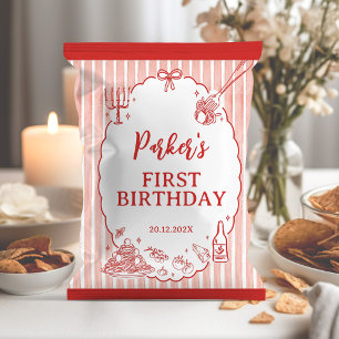 Little Meatball Birthday Party Chip Bag Wrapper