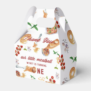 Little Meatball First Birthday Favour Box