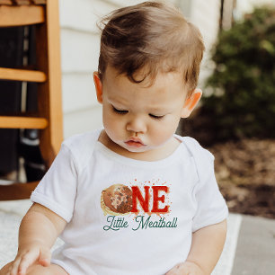 Little Meatball   Holy Ravioli First Birthday Baby T-Shirt