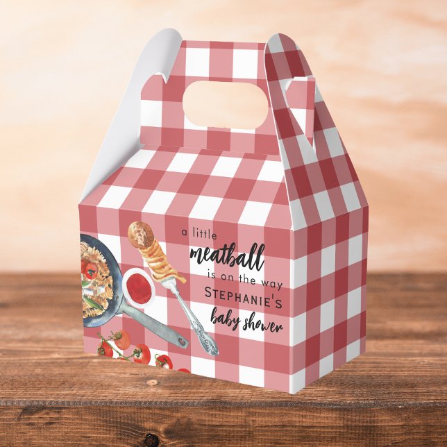 Little Meatball Is On The Way Italian Baby Shower Favour Box (Creator Uploaded)