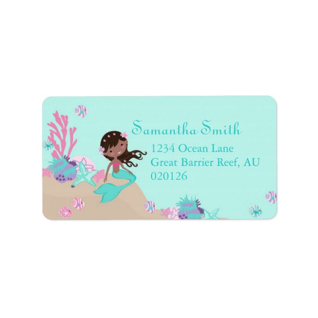Little Mermaid Address Label AA (Front)