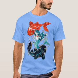 Little Mermaid and Koi Fish T-Shirt