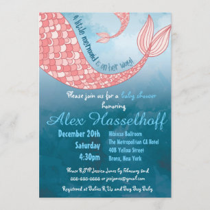 Little Mermaid Baby Shower Invitation