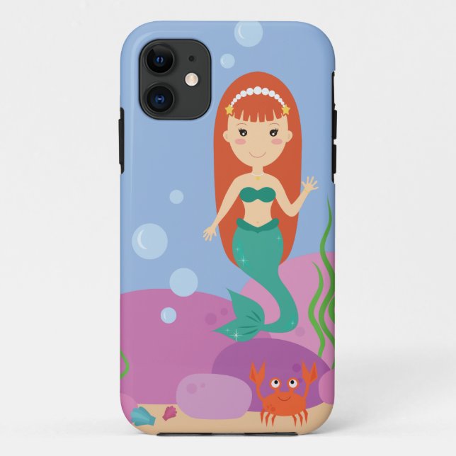 Little mermaid girl underwater waves Case-Mate iPhone case (Back)