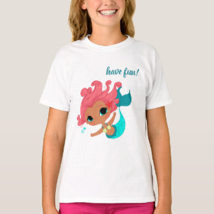 little mermaid having fun, t-shirt for girls