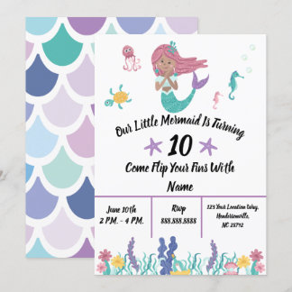 Little Mermaid Invitation