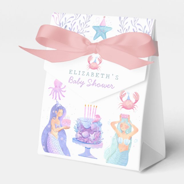 Little Mermaid Magical Baby Shower  Favour Box (Front Side)
