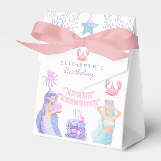 Little Mermaid Magical Birthday  Favour Box (Front Side)