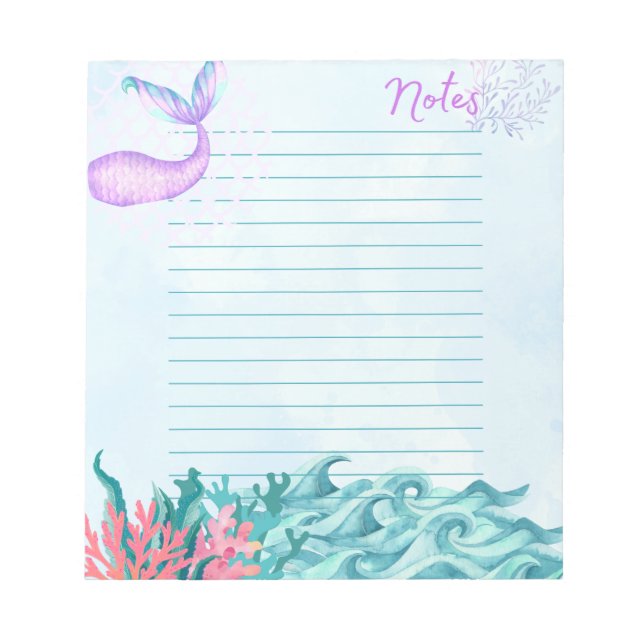 Little Mermaid Notepad (Front)