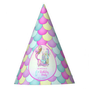 Little Mermaid of Color - Girl 1st Birthday Party Hat