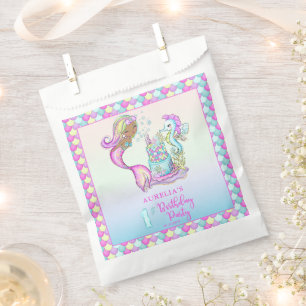 Little Mermaid of Colour - Girl 1st Birthday Party Favour Bags