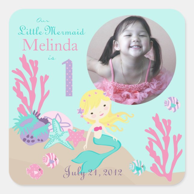 Little Mermaid Photo Sticker Blonde 1 (Front)