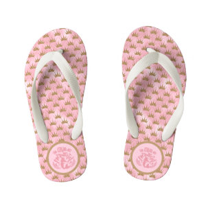 Little Mermaid Princess Faux Glitter Dust Kid's Flip Flops