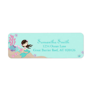 Little Mermaid Return Label Brunette