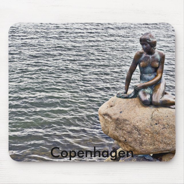 Little Mermaid Statue, Copenhagen Mouse Mat (Front)