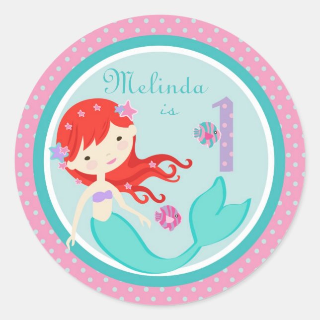 Little Mermaid Sticker Auburn 1B (Front)