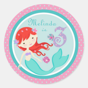 Little Mermaid Sticker Auburn 3B