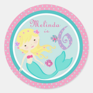 Little Mermaid Sticker Blonde 6B