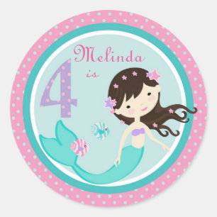 Little Mermaid Sticker Brunette 4