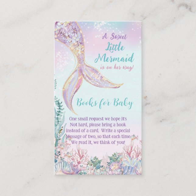 Little Mermaid Under the Sea Books for Baby Enclosure Card (Front)