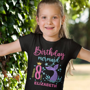 Little Mermaid's 8th Birthday Girl T-Shirt