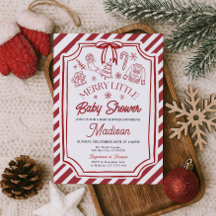 Little Merry Baby Shower Invitation